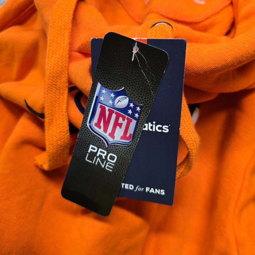 Fanatics Denver Broncos Derek Wolfe 95 NFL Pro Line Hoodie Mens XL Orange NWT - Picture 4 of 10